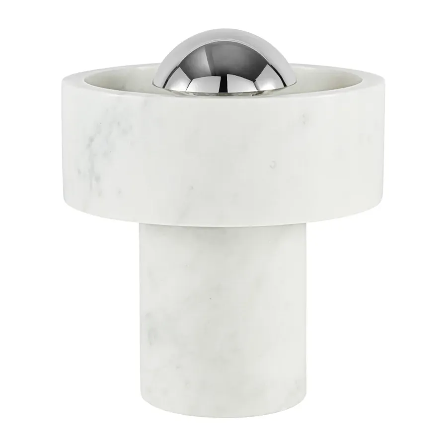 Portabla Lampor-Tom Dixon Stone Portable LED bordslampa 28 cm, Marble-silver