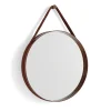 Strap Mirror spegel Ø50 cm, Dark brown^HAY Discount