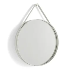 Strap Mirror spegel Ø50 cm, Light grey^HAY New