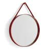 Runda Speglar-HAY Strap Mirror spegel Ø50 cm, Red