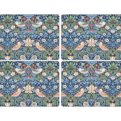 Bordstabletter-Pimpernel Strawberry Thief bordsunderlägg 30x40 cm 4-pack, Blå