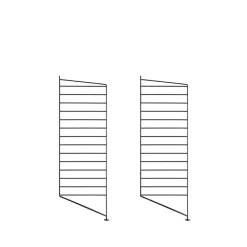 golvgavel, svart, 85x30 cm, 2-pack^String Online