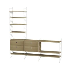 Stringhylla|Hyllor & Hyllsystem-String golvgavel, vit, 200x30 cm, 2-pack