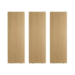 Stringhylla|Hyllor & Hyllsystem-String hyllplan, ek, 58x20 cm, 3-pack