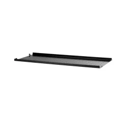 Stringhylla|Hyllor & Hyllsystem-String hyllplan metall, svart, 78x30 cm, låg kant
