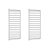 väggavel, Svart, 75x30 cm, 2-pack^String