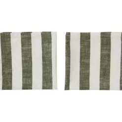 Striped servett 45x45 cm 2-pack, Olive^OYOY Sale