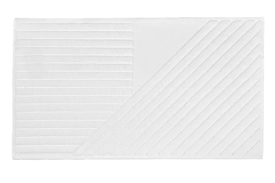 Stripes badrumsmatta 50x90 cm, Vit^NJRD Outlet