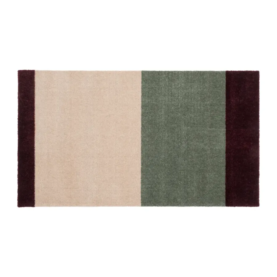 Stripes dörrmatta horisontell, Green-ivory-bordeaux, 60x90 cm^Tica copenhagen Hot