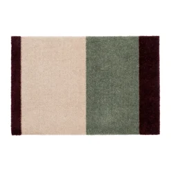 Dörrmattor-Tica copenhagen Stripes dörrmatta horisontell, Green-ivory-bordeaux, 40x60 cm