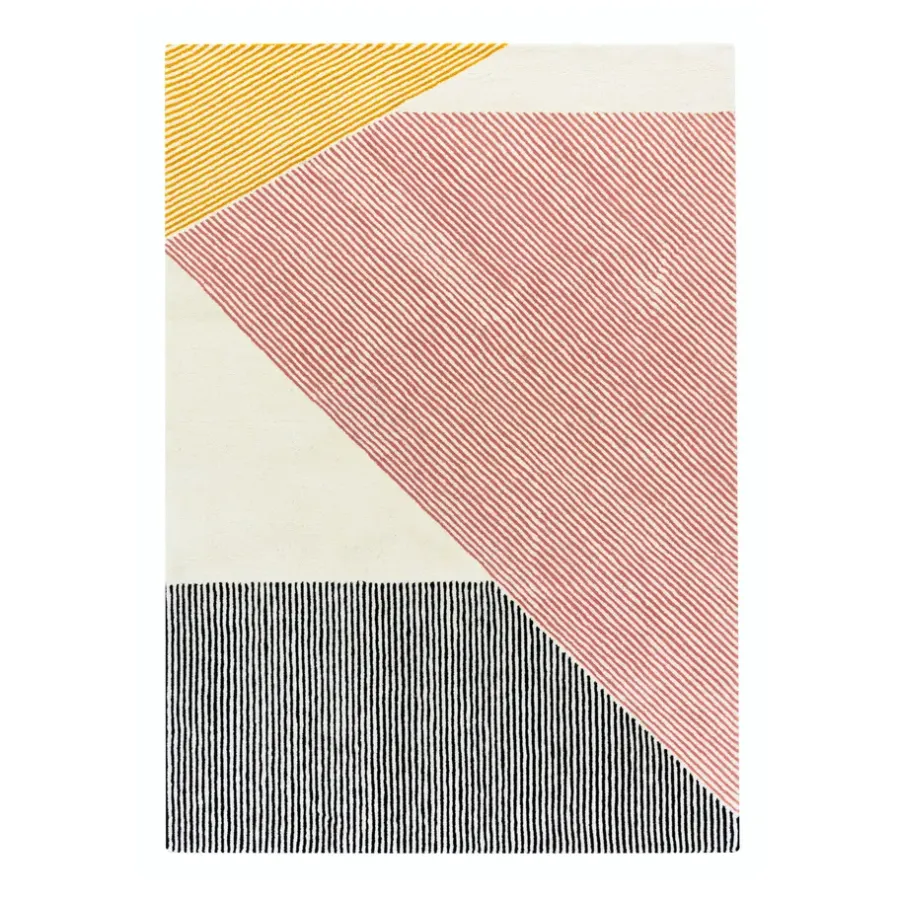 Ullmattor-NJRD Stripes ullmatta rosa, 170x240 cm