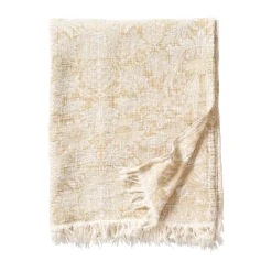 Bomullsplädar & Bomullsfiltar-Klippan Yllefabrik Sunflower bomullspläd 140x200 cm, Golden