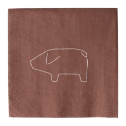 Servetter-DBKD Swedish pig pappersservett 33x33 cm 20-pack, Red