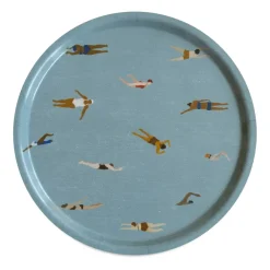 Swimmers bricka Ø38 cm, Blå^Fine Little Day Discount