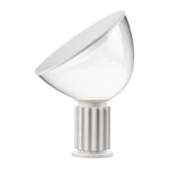 Bordslampor-Flos Taccia Small bordslampa LED 48,5 cm, Mattvit-glaskupa