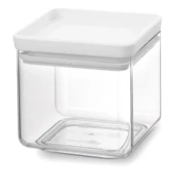 Förvaringsburkar-Brabantia TASTY+ fyrkantig förvaringsburk 0,7 L, Ljusgrå