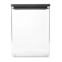 Förvaringsburkar-Brabantia TASTY+ stapelbar burk 5,4 liter, Mörkgrå