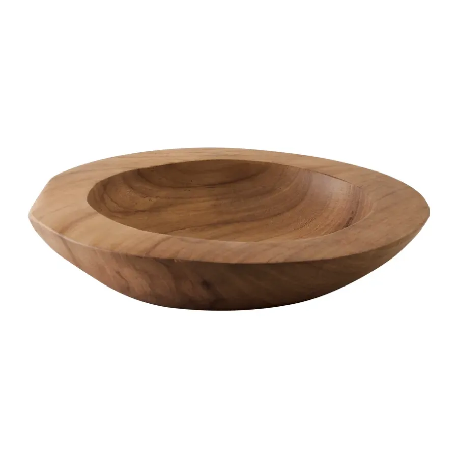 Salladsskålar-Tell Me More Teak serveringsskål, Small Ø25 cm