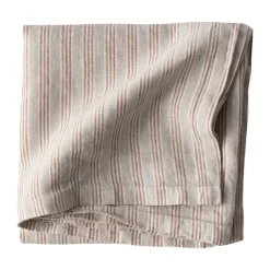 linneduk 145x145 cm, Hazelnut stripe^Tell Me More Best