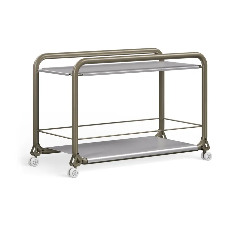 Serveringsvagnar & Rullvagnar-Lammhults Tension rullvagn, Grey green-rostfritt stål