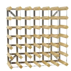 vinställ 42 flaskor påbyggnadsbart, Ljus ek^The Swedish Wine Rack Factory Online