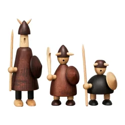 Träfigurer-Andersen Furniture The vikings of Denmark träfigur 3 delar, Stained beech