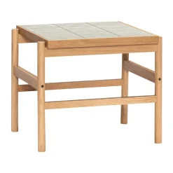 Avlastningsbord & Sidobord-Hübsch Tile sidobord, Ek-mint