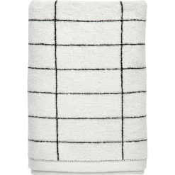 Badlakan-Mette Ditmer Tile Stone badhandduk 70x140 cm, Svart-off white