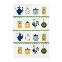 Time kökshandduk 47x70 cm, Blå-gul^Almedahls New