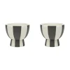 Äggkoppar-OYOY Toppu äggkopp 2-pack, White-black