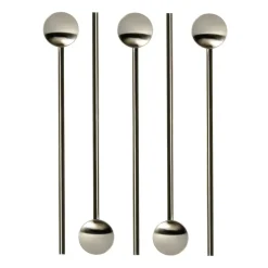Tor cocktailsked med sugrör 20 cm 6-pack, Rostfritt stål^Dorre Discount