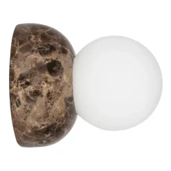 Läslampor|Vägglampor-Globen Lighting Torrano vägglampa/plafond 13 cm, Brun