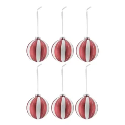 Tradition julgranskula 6-pack, Red/white^Scandi Living Outlet