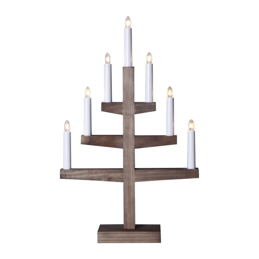 Adventsljusstakar-Star Trading Trapp adventsljusstake 54 cm, Brun