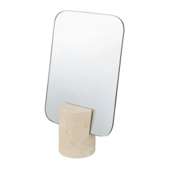 Travertin bordsspegel, Linen^Mette Ditmer