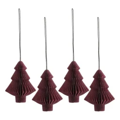 Juldekorationer & Julpynt-Scandi Living Tree julgranshänge 4-pack, Red