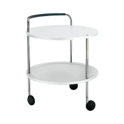 Trolley Round Basic serveringsvagn, vit, kromstativ^SMD Design Best