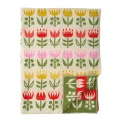 Ullplädar & Ullfiltar-Klippan Yllefabrik Tulip pläd 130x180 cm, Multi