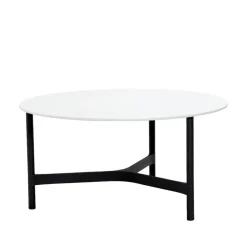 Loungemöbler·Soffbord Utomhus|Soffbord Utomhus-Cane-line Twist soffbord large Ø90 cm, White-lava grey