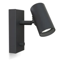 Sänglampor-Belid Tyson vägglampa Ø5,5 cm, Svartstruktur