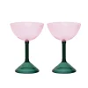 Cocktailglas|Drinkglas-URBAN NATURE CULTURE gåvoset coupeglas 2-pack, Pink