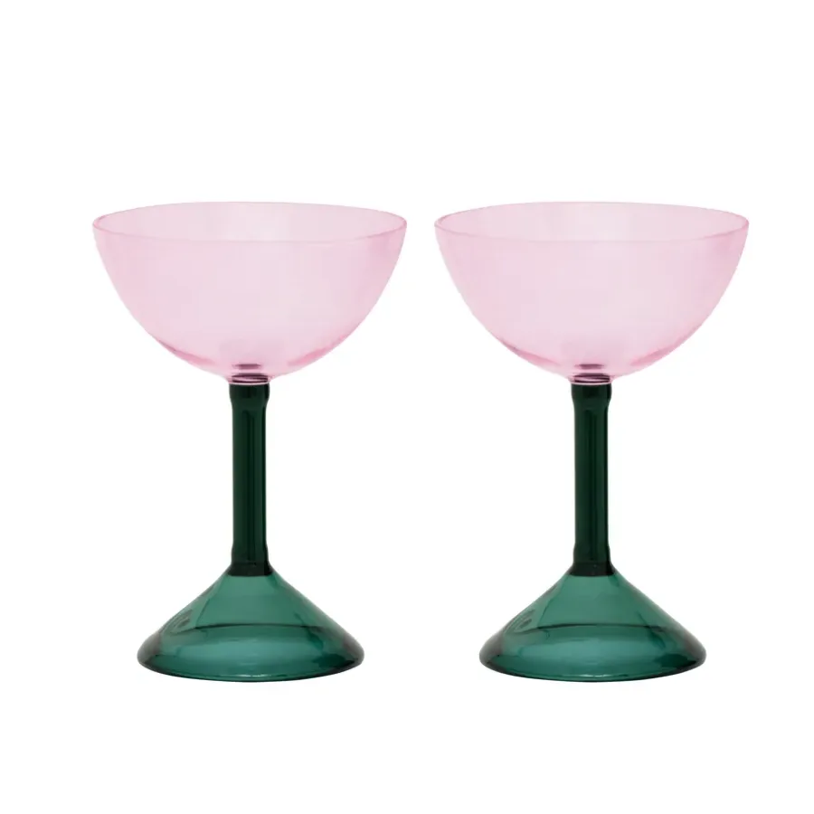 Cocktailglas|Drinkglas-URBAN NATURE CULTURE gåvoset coupeglas 2-pack, Pink
