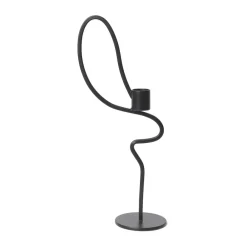Valse ljusstake high, Black^Ferm Living Hot