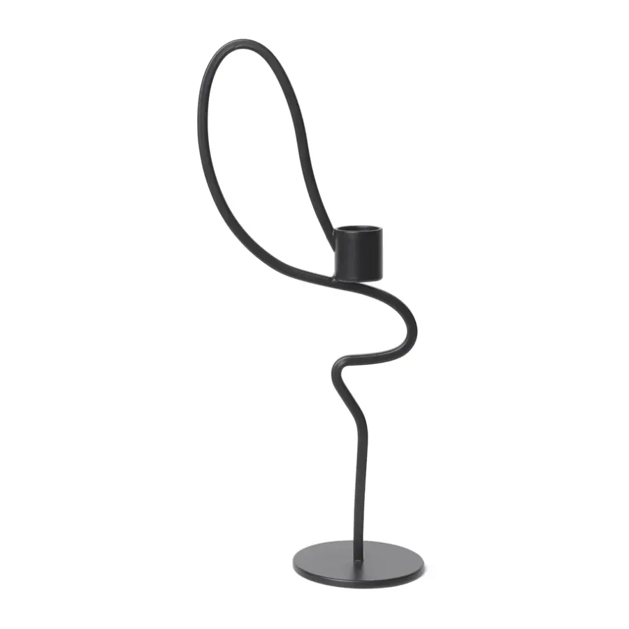 Valse ljusstake high, Black^Ferm Living Hot