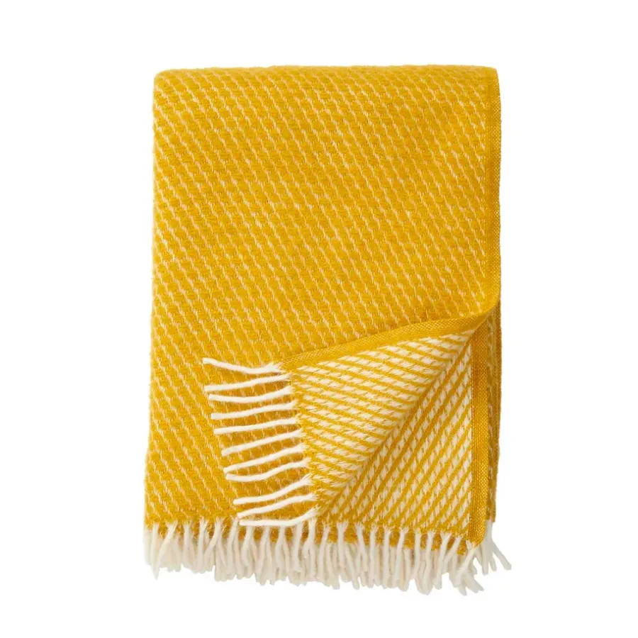 Velvet ullpläd, saffran^Klippan Yllefabrik Discount