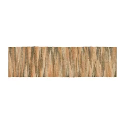 Jutemattor-Villa Collection Vem matta, Green-nature-pink, 70x250 cm