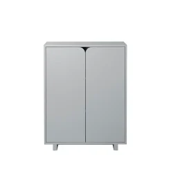 Vidja skåp, grå lack, låg, täckta dörrar^1898 Outlet