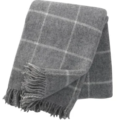 Vinga ullpläd, ljusgrå^Klippan Yllefabrik Hot