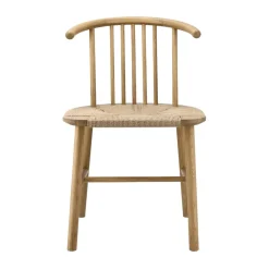 Stolar-NJRD VIOR matstol flätad sits, Lackerad ek-natur