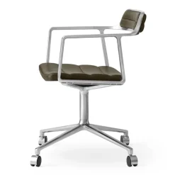 Kontorsstolar & Skrivbordsstolar-Vipp 452 Swivel kontorsstol med hjul, Pol. aluminium-bosco green
